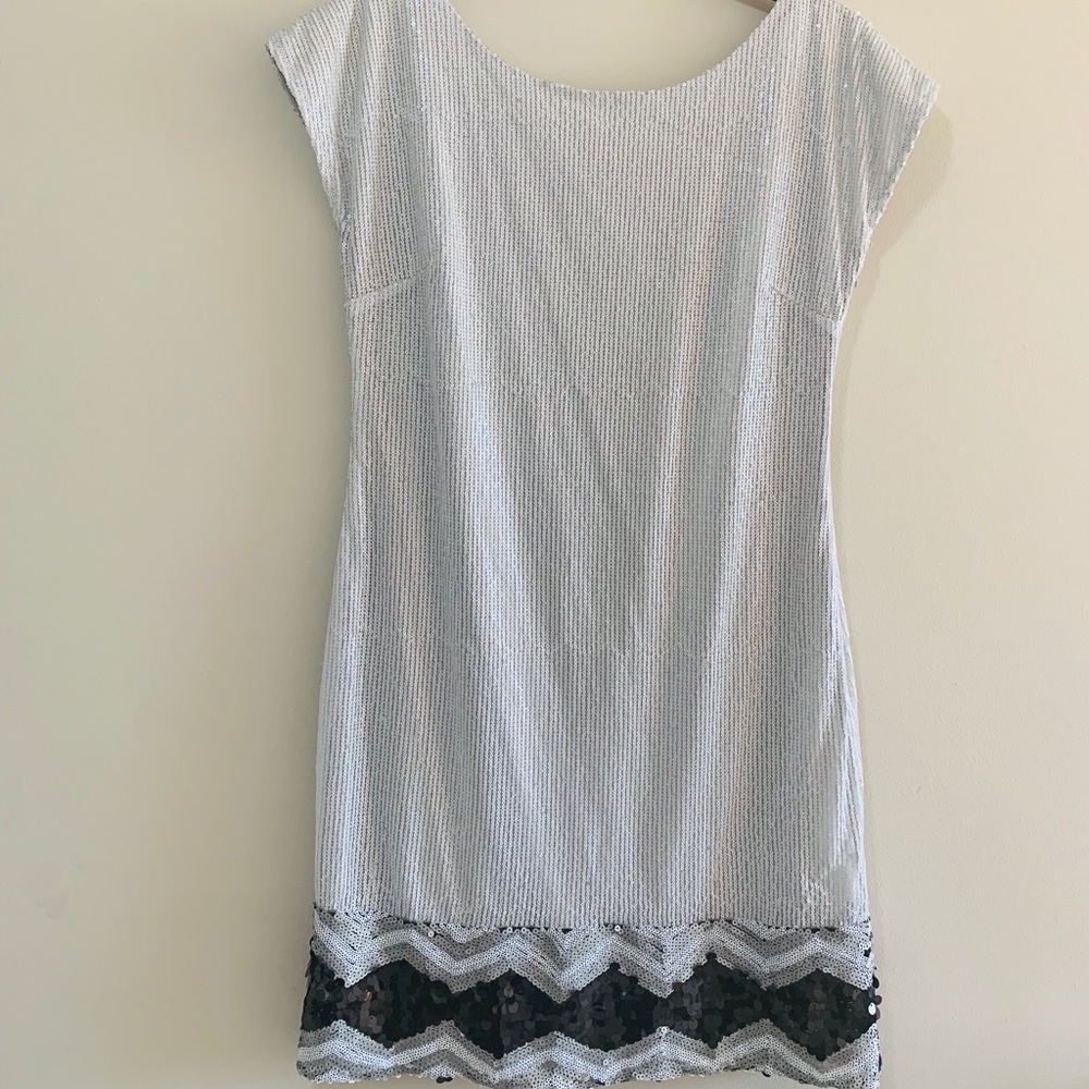 Sequined shift dress